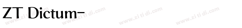 ZT Dictum字体转换